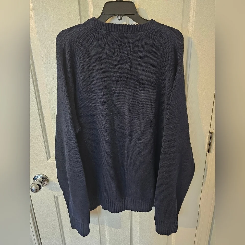 Tommy Hilfiger Mens Blue Knit Long Sleeve Sweater Size XL